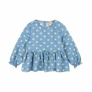 Charming Blue Heart Kids Blouse